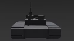 Military tank of World War 1  Low-poly 3D model