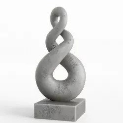 Modern Decorative Abstract Stone Art Sculpture 01 3D model