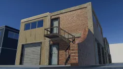 Modular Industrial Buildings Low-poly 3D model
