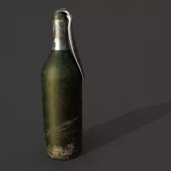 Molotov glass Low-poly 3D model