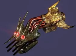 Monster Skull War Spaceship Low-poly 3D model