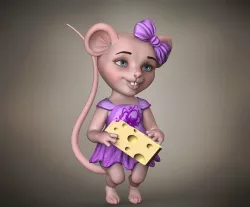 Mouse high poly 3D model