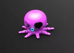 Movable octopus >o0