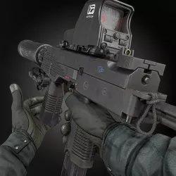MP9 SUBMACHINE GUN Low-poly 3D model
