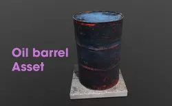 Oil barrel Low-poly 3D model