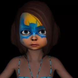 PAINTED FACE-10 obj files 3D model