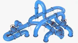 Painted Pipes Low-poly 3D model