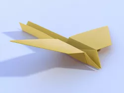 Paperplane 1 origami Low-poly 3D model