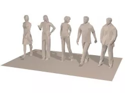 People low poly 3D model