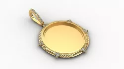 picture pendant chain STL 3D model