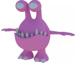 Pink Monster  cartoon  Low-poly 3D model