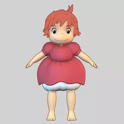 Ponyo 3D model Low-poly 3D model