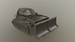 Post apocalyptic Tank Low-poly 3D model