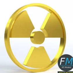 Radioactive symbol 3D model