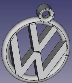 Raised VW key ring