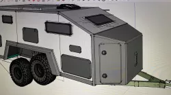 Rc 1/10 scale front box for camper Bruder EXP-6 off-road caravan