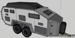 Rc 1/10 scale roof hight option for camper Bruder EXP-6 off-road caravan