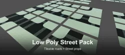 Road pack Low-poly 3D model