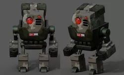 Robot cyborg scifi space machine fantasy Cartoon Low-poly 3D model