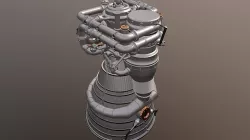 Rocket Engine 03 3D model