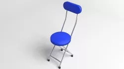 Rounded Folding Chair 3D model
