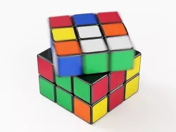 Rubik Cube Speed Solve Animation Low-poly 3D model