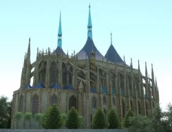 Saint Barbara - gothic cathedral -Kutna Hora- Czech republic 3D model