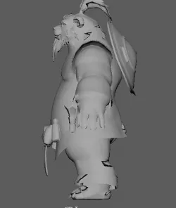 Samurai Bear 3D model