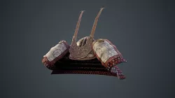 Samurai helmet - Hoshi kabuto Low-poly 3D model