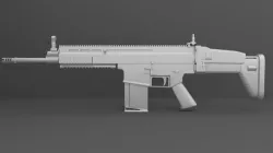 Scar-H Rifle 3D model