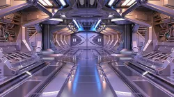 Sci-Fi Modular Corridor 2 Engine section  3D model