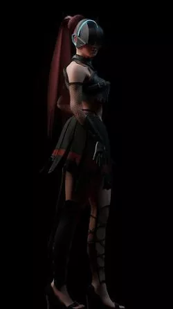 Sci Fi Sexy Girl Low-poly 3D model
