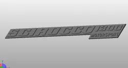 scirocco 1300 motorsport logo badge