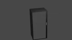 Server Rack and Servers model Low-poly 3D model