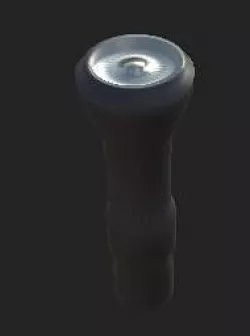 simple black flashlight Low-poly 3D model