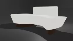 Simple Bridal Sofa Low-poly 3D model