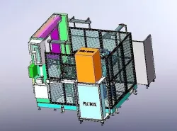 Six axis manipulator processing center 3D model