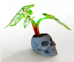 skul flower pot stl