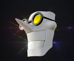Spamton mask with movable mouth