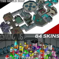 SUPER PACK: THE SKELD MAP + 84 CLASSIC SKINS - AMONG US