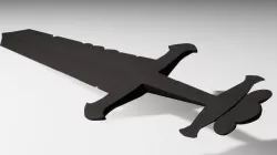 Sword rock  Low-poly 3D model