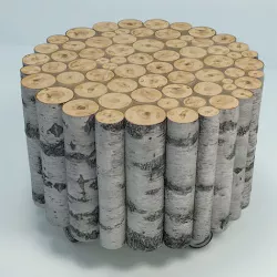 Table coffe wood birch 3D model