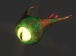 Tentacle Cyclops Spaceship  Low-poly 3D model