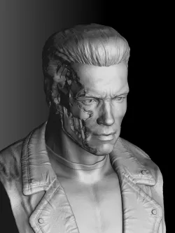 Terminator.T-800.Arnold Shwarzenegger. 3 parts STL.