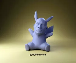 The Rock Pikachu Pokemon