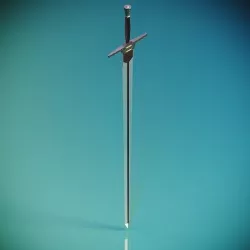 The Witchers sword Low-poly 3D model