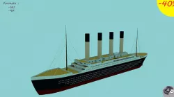 Titanic Ship Low-poly 3D model
