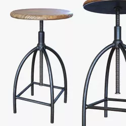 vintage and industrial stool - Sire Low-poly 3D model