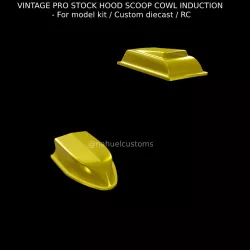 VINTAGE PRO STOCK HOOD SCOOP COWL INDUCTION - For model kit / Custom diecast / RC