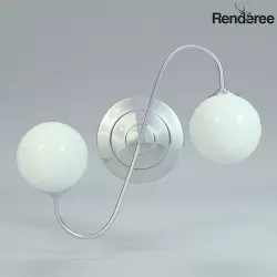Wall Lamp Double White  3D model